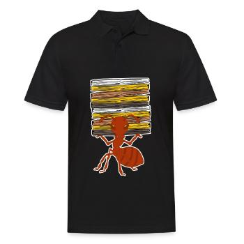 Ameisen Akten Büro Ordner Ameise - Männer Poloshirt - Schwarz - Vorne - Kai (181cm)