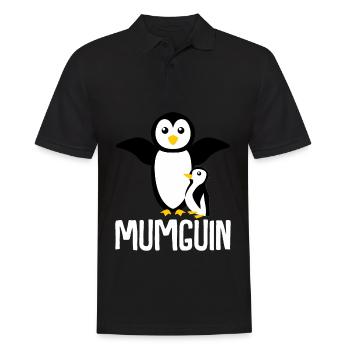 Pinguin Mama Mutter Pinguine - Männer Poloshirt - Schwarz - Vorne - Kai (181cm)