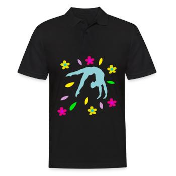 Turnen Rhythmische Sportgymnastik RSG - Männer Poloshirt - Schwarz - Vorne - Kai (181cm)