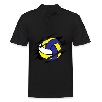Volleyball Ballon Volleyball Joueur de volleyball - Polo Homme - noir - Devant - Kai (181cm)