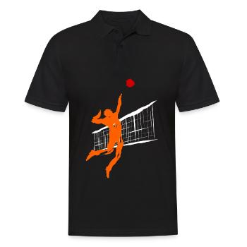 Joueurs de volley-ball - Polo Homme - noir - Devant - Kai (181cm)