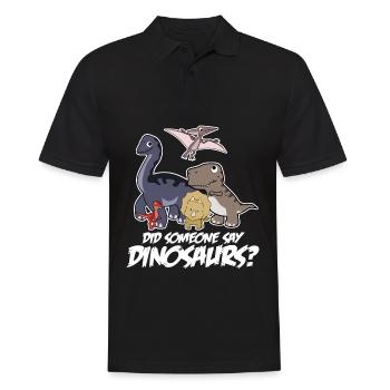 Dinosaurier Dinos Dino - Männer Poloshirt - Schwarz - Vorne - Kai (181cm)