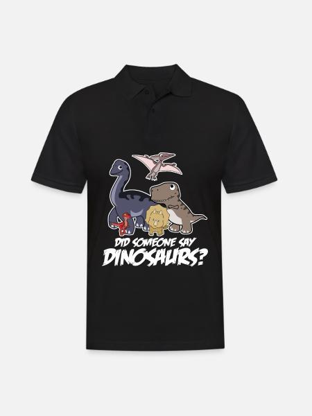 Dinosaurier Dinos Dino - Männer Poloshirt - Schwarz