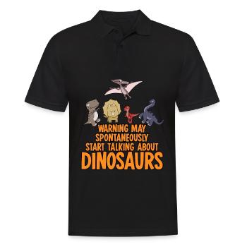 Dinosaurier Dino Dinos Dinosaur - Männer Poloshirt - Schwarz - Vorne - Kai (181cm)