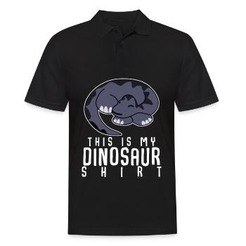 Dinos Dino schlafender Dinosaurier - Männer Poloshirt - Schwarz - Vorne - Kai (181cm)