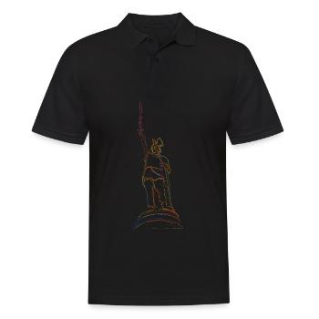 Hermannsdenkmal Detmold Teuteburger Wald - Männer Poloshirt - Schwarz - Vorne - Kai (181cm)