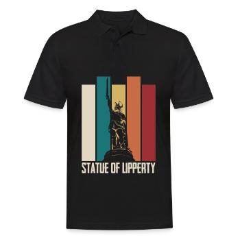 Statue of Lipperty Hermannsdenkmal - Männer Poloshirt - Schwarz - Vorne - Kai (181cm)