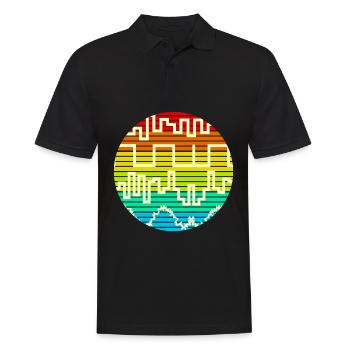 Synthesizer Wavefroms Synth Synthesizers - Männer Poloshirt - Schwarz - Vorne - Kai (181cm)
