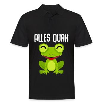 Frosch Frösche Alles Quak - Männer Poloshirt - Schwarz - Vorne - Kai (181cm)