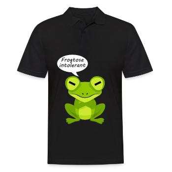 Frösche Wortspiel Frosch - Männer Poloshirt - Schwarz - Vorne - Kai (181cm)