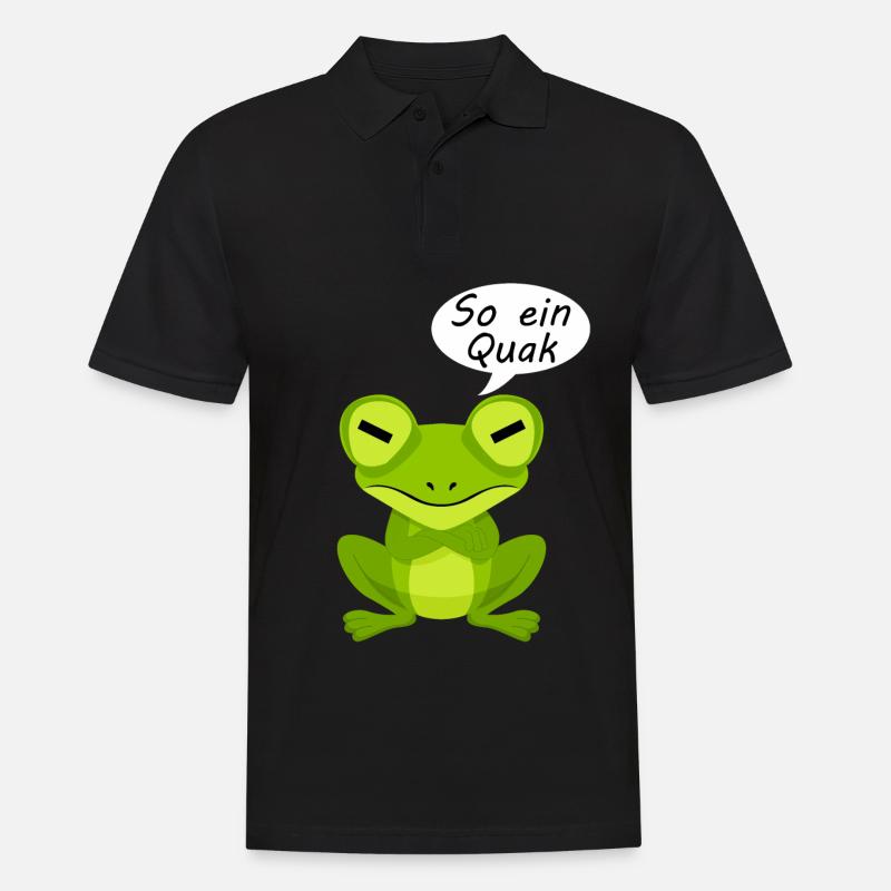 Frosch Frösche - Männer Poloshirt - Schwarz
