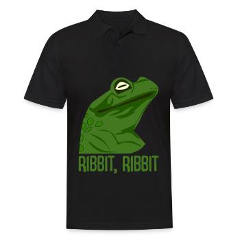 funny frog - Men's Polo Shirt - black - Front - Kai (181cm)