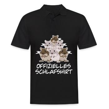 Rennmaus Schlafshirt Rennmäuse - Männer Poloshirt - Schwarz - Vorne - Kai (181cm)