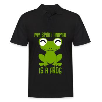Frosch niedliche Frösche - Männer Poloshirt - Schwarz - Vorne - Kai (181cm)