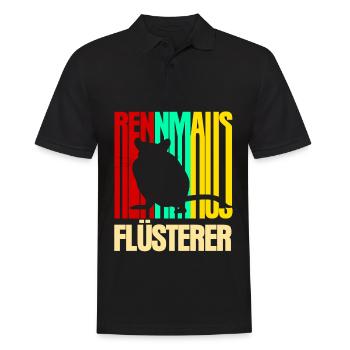 Rennmaus Flüsterer - Männer Poloshirt - Schwarz - Vorne - Kai (181cm)