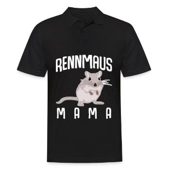 Rennmaus Rennmäuse Rennmausmama - Männer Poloshirt - Schwarz - Vorne - Kai (181cm)