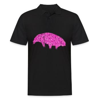 Tardigrade Wasserbär Herzen Bärtierchen - Männer Poloshirt - Schwarz - Vorne - Kai (181cm)