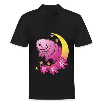Tardigrade Wasserbär Mond Bärtierchen - Männer Poloshirt - Schwarz - Vorne - Kai (181cm)
