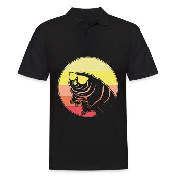 Tardigrade Wasserbär Retro Bärtierchen - Männer Poloshirt - Schwarz - Vorne - Kai (181cm)