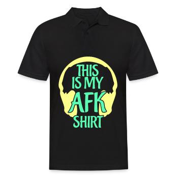 Gaming AFK Citation Gamer Gamers Gamers - Polo Homme - noir - Devant - Kai (181cm)