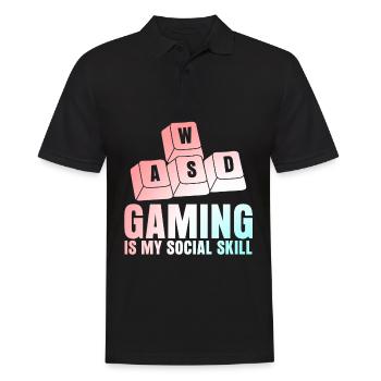 Gamer Gaming Computer Zocker - Men's Polo Shirt - black - Front - Kai (181cm)