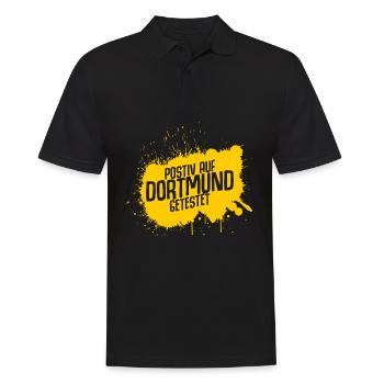 Positiv auf Dortmund getestet Dortmunder - Männer Poloshirt - Schwarz - Vorne - Kai (181cm)