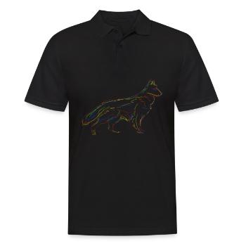Chiens de berger Chien de berger blanc - Polo Homme - noir - Devant - Kai (181cm)