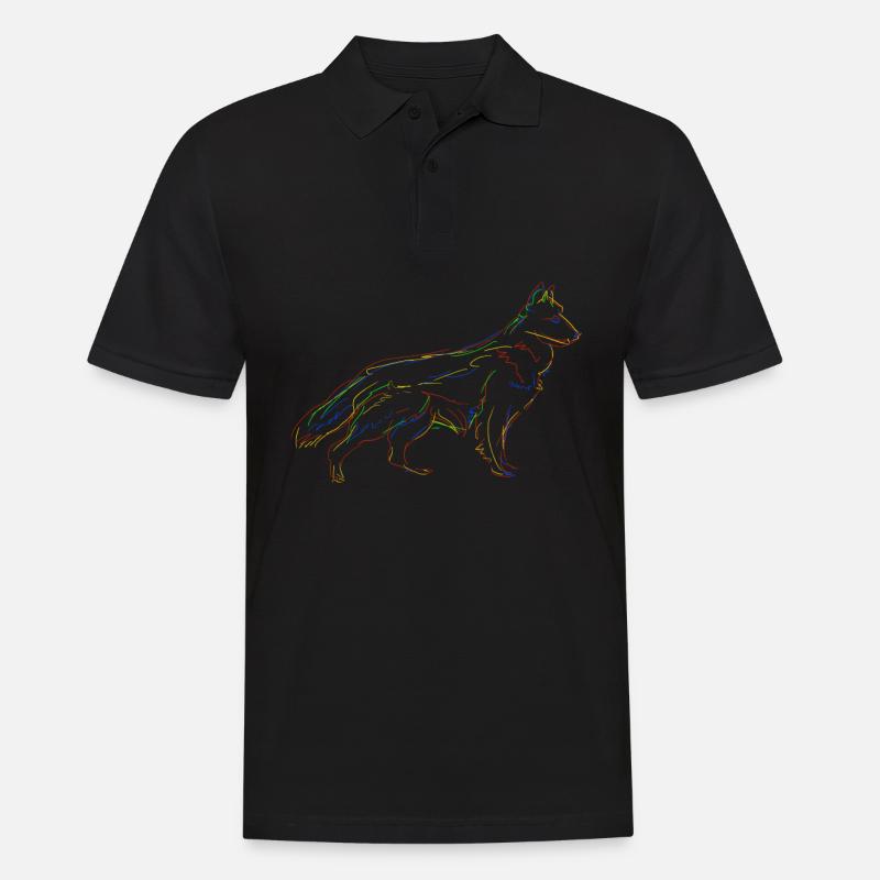 Schäferhunde Weisser Schäferhund - Männer Poloshirt - Schwarz