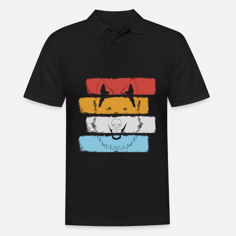 Weißer Schäferhund Schäferhunde - Männer Poloshirt - Schwarz