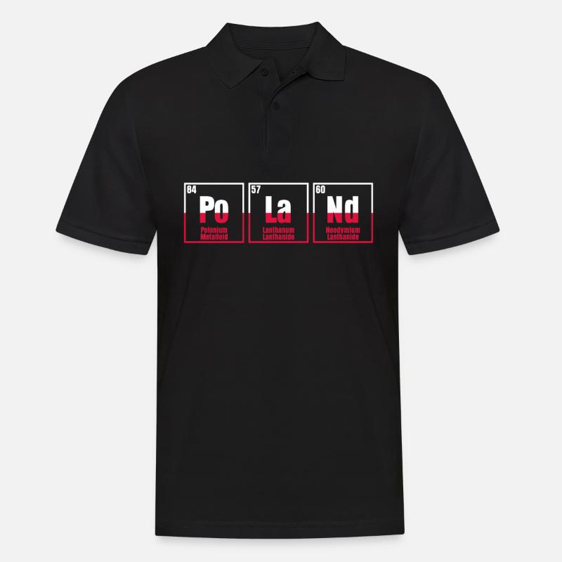 Polen Flagge Pole Elemente Polnisch - Männer Poloshirt - Schwarz