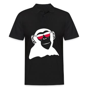 Drapeau polonais Pôle Chimpanzé Pologne - Polo Homme - noir - Devant - Kai (181cm)