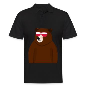 Drapeau polonais Pole Bear Pologne - Polo Homme - noir - Devant - Kai (181cm)