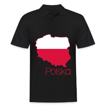Pologne Drapeau polonais Mât - Polo Homme - noir - Devant - Kai (181cm)