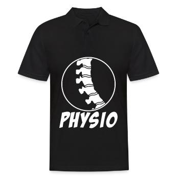Physio Spine Physiotherapist - Men's Polo Shirt - black - Front - Kai (181cm)