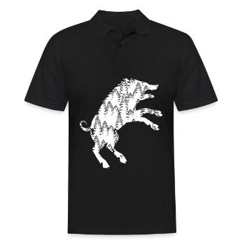 Jägerin Keiler Jagd Wildschwein Jäger - Männer Poloshirt - Schwarz - Vorne - Kai (181cm)
