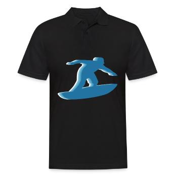 Surfeurs Surf Rétro Surfing - Polo Homme - noir - Devant - Kai (181cm)
