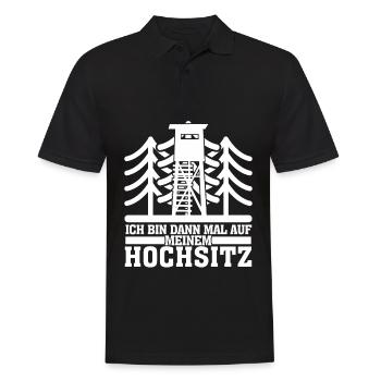Jägerin Jagd Wald Hochsitz Jäger - Männer Poloshirt - Schwarz - Vorne - Kai (181cm)