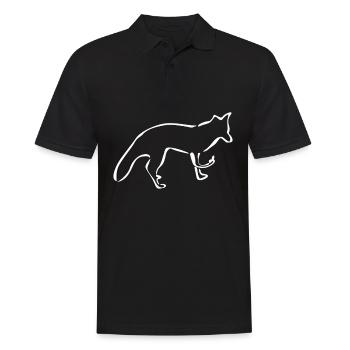 Fox Middle Finger Red Fox - Men's Polo Shirt - black - Front - Kai (181cm)