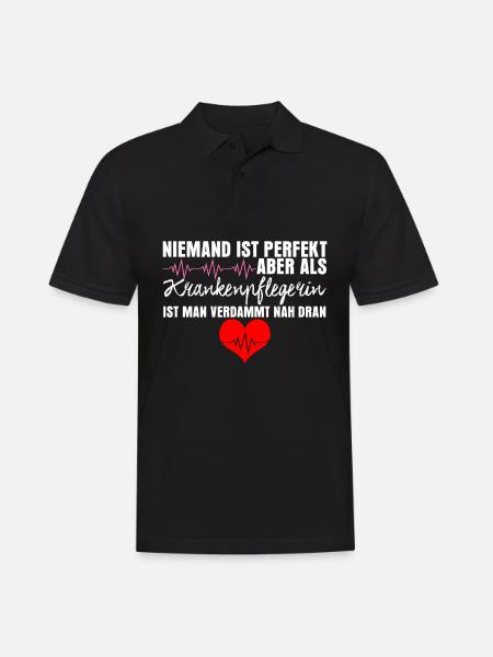 Krankenschwester lustig Krankenpflegerin - Männer Poloshirt - Schwarz