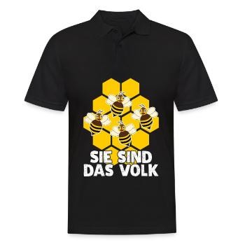 Biene Bienen Honigbienen - Männer Poloshirt - Schwarz - Vorne - Kai (181cm)