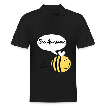 Bee Awesome Honey Bees Bees - Men's Polo Shirt - black - Front - Kai (181cm)