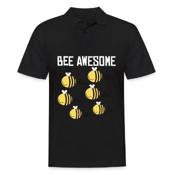 Bees Awesome Honey Bees Bee - Men's Polo Shirt - black - Front - Kai (181cm)