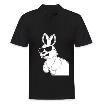 Rabbit with sunglasses Rabbit Rabbit - Men's Polo Shirt - black - Front - Kai (181cm)