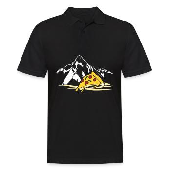 Pizza Wanderer Randonnée Pizzas - Polo Homme - noir - Devant - Kai (181cm)