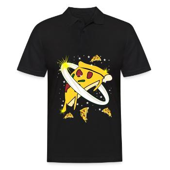 Pizza Space Astronaut Pizzas - Polo Homme - noir - Devant - Kai (181cm)