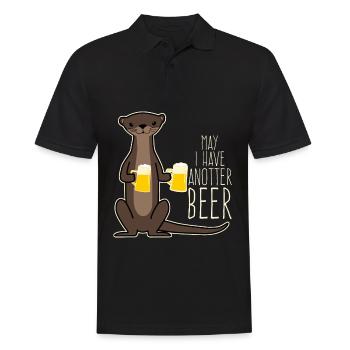 May I have AnOtter Beer - Men's Polo Shirt - black - Front - Kai (181cm)
