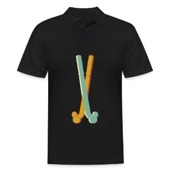 Field Hockey Hockey Sticks Hockey - Men's Polo Shirt - black - Front - Kai (181cm)