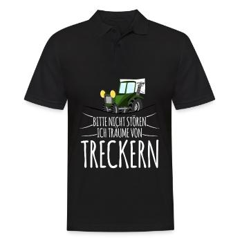 Traktor Schlafen Müde Träumen Trecker - Männer Poloshirt - Schwarz - Vorne - Kai (181cm)