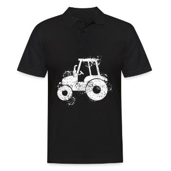 Tractor Tractor driver Tractor - Men's Polo Shirt - black - Front - Kai (181cm)