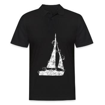 Sailing Sailboat - Men's Polo Shirt - black - Front - Kai (181cm)
